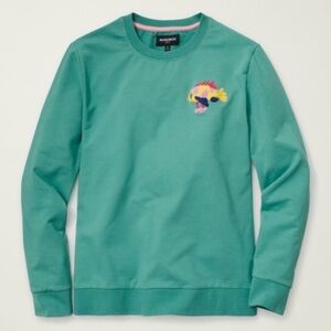 Bonobos Critter French Terry Crew Neck top with fish graphic size S